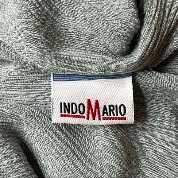 INDO MARIO Beaded Green Gauze Muni Dress Small - Picture 3 of 15